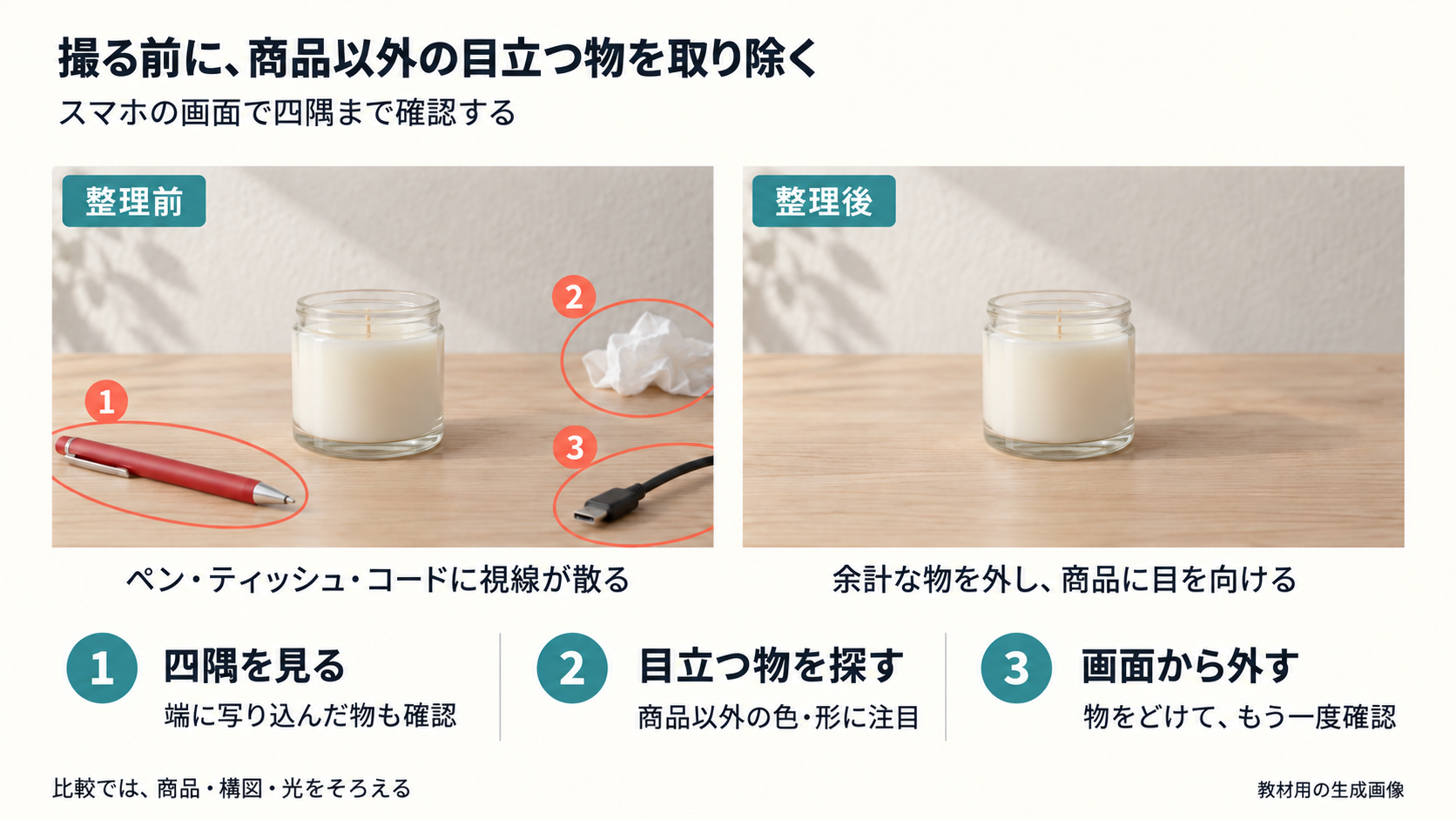 セミナースライド：撮影前に背景を整える（架空依頼）