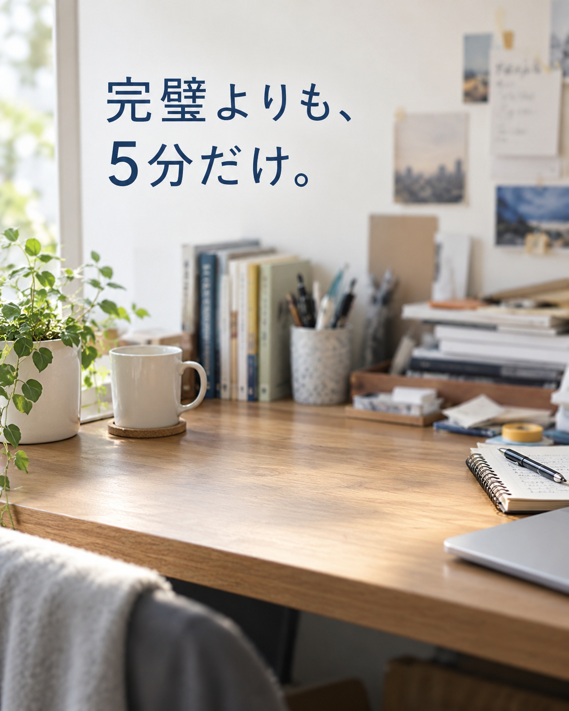 Threads投稿画像：小さく始める習慣（架空依頼）