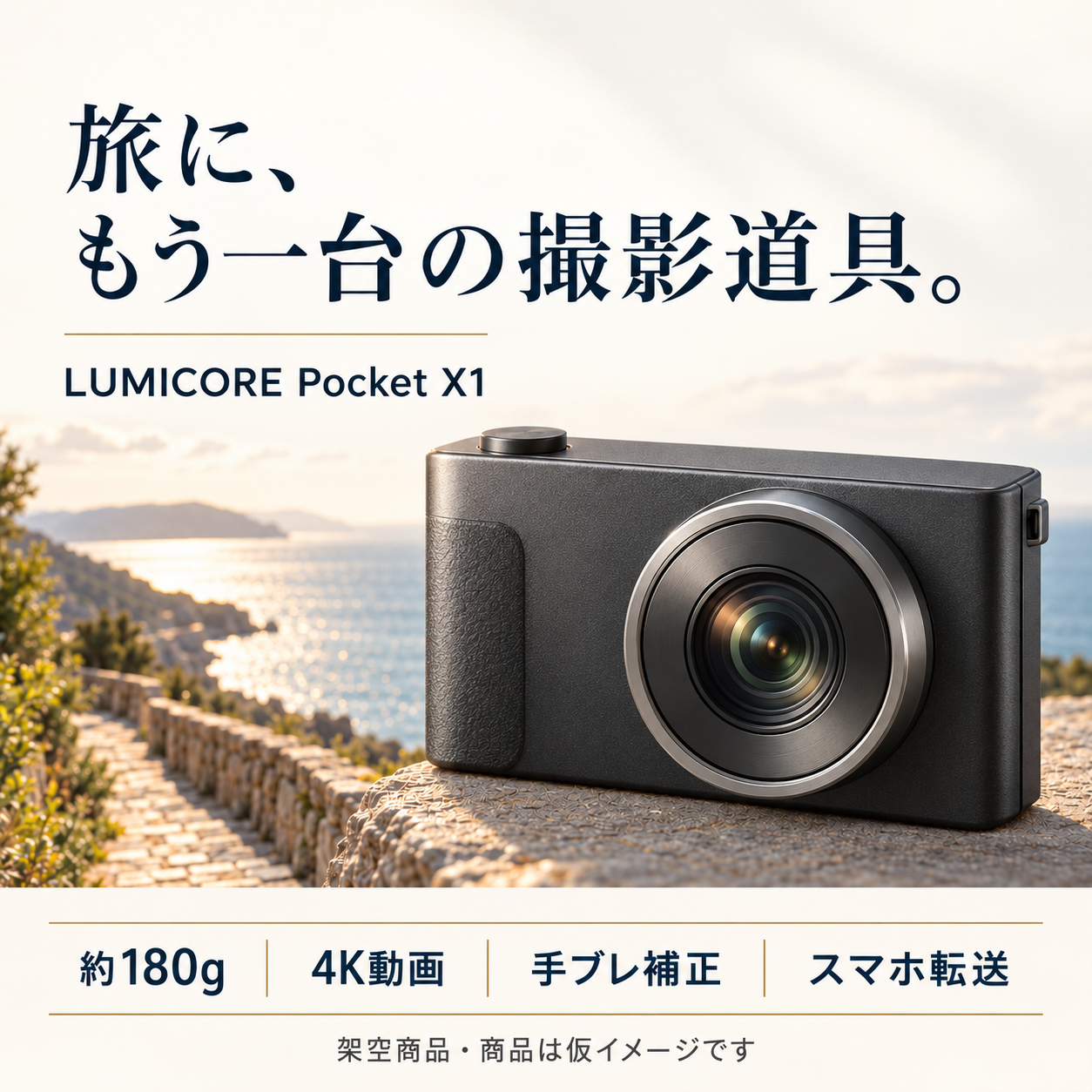 EC商品画像：ポケットカメラ（架空依頼）
